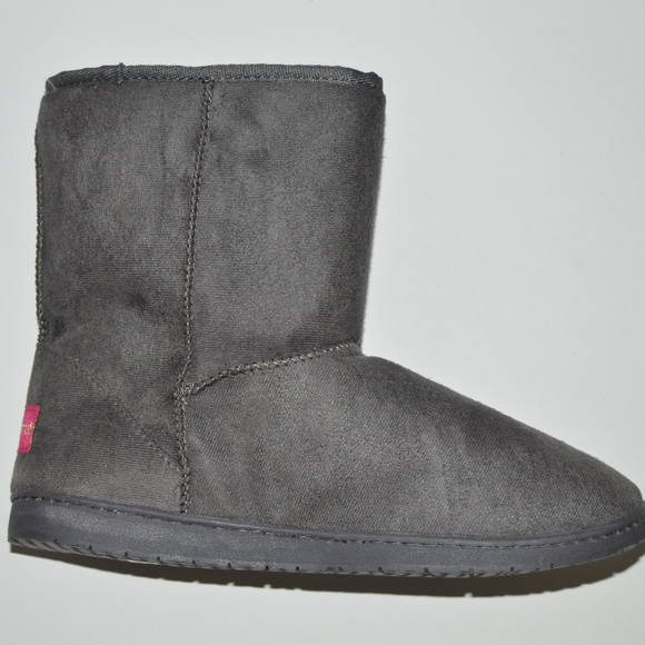 Gold Toe Womens Boots Microsuede Low Calf Faux Fur - Picture 2 of 4